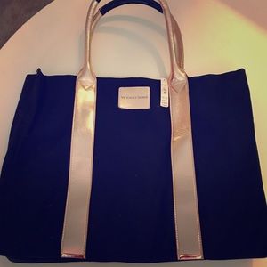 VS Shimmery Light Pink && Black Tote Bag